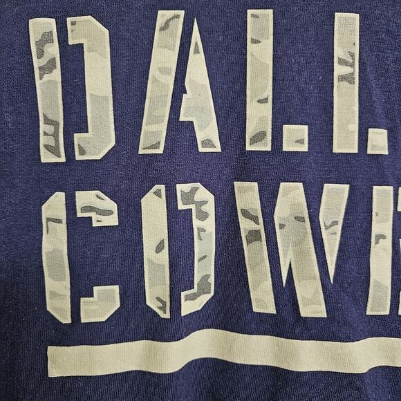 Navy Dallas Cowboys Authentic 100% Cotton T-Shirt Size L - Picture 3 of 5
